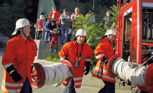 Einsatz fr die Feuerwehr: Am Samstag ... Grobung in Schweighausen angesagt.   | Foto: Heidi Fssel