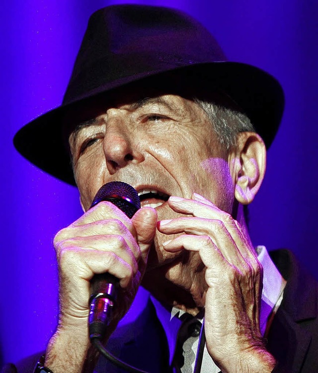 Der alte Zauberer Leonard Cohen wird h...isches Konzert im Straburger Zenith.   | Foto: archivfoto: dpa