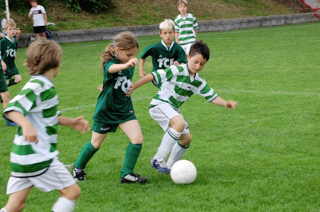 Beim FC Hausen knnen wieder die klein...e die Kunst des Fuballspiels lernen.   | Foto: Edi
