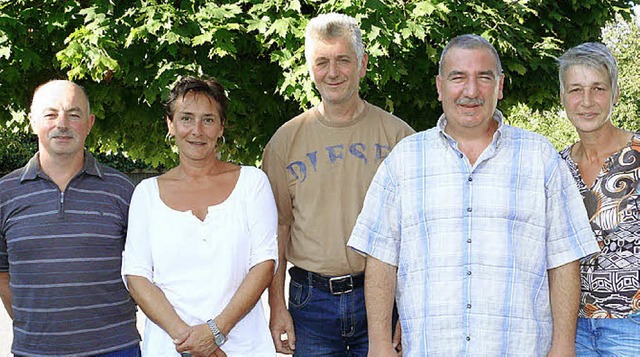 Der Vorstand:   Bernhard Lienhard, Mic...eiger, Jrgen Biehl und Jutta Keller.   | Foto: F. Leonhard