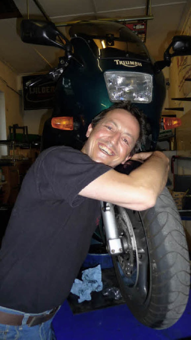 Martin &#8222;Kiwi&#8220; Kiefer liebt Motorrder.  | Foto: sasi