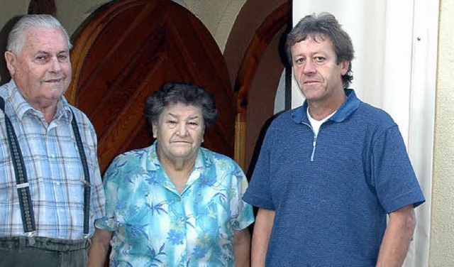 Hans, Helga und Siegfried Trefzer (von links)  | Foto: Heidemarie Wussler