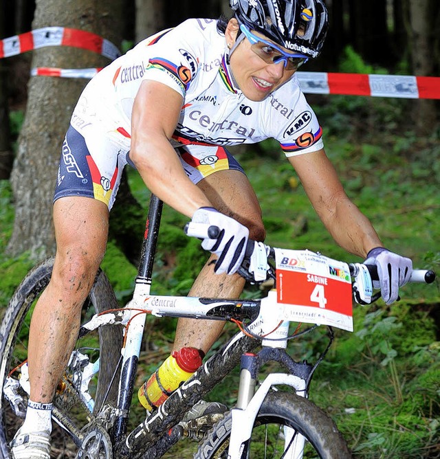 Beim Bundesliga-Finale nicht zu stoppen: Sabine Spitz   | Foto: Ralf Schuble