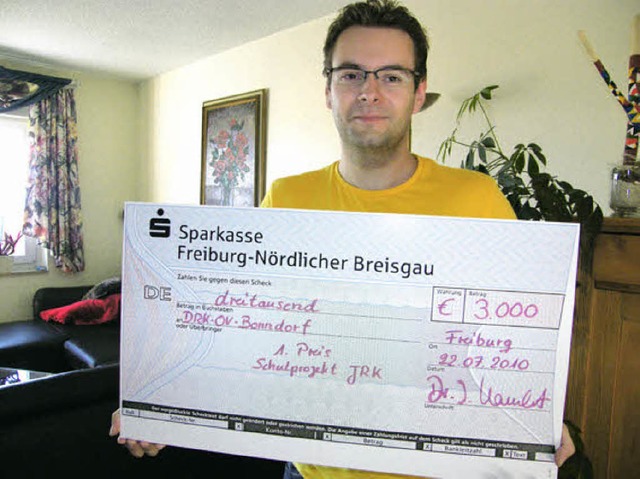 Maik Schischka leitet die Jugendgruppe...eisgeld in Hhe von 3000 Euro erhielt.  | Foto: Martha Weishaar