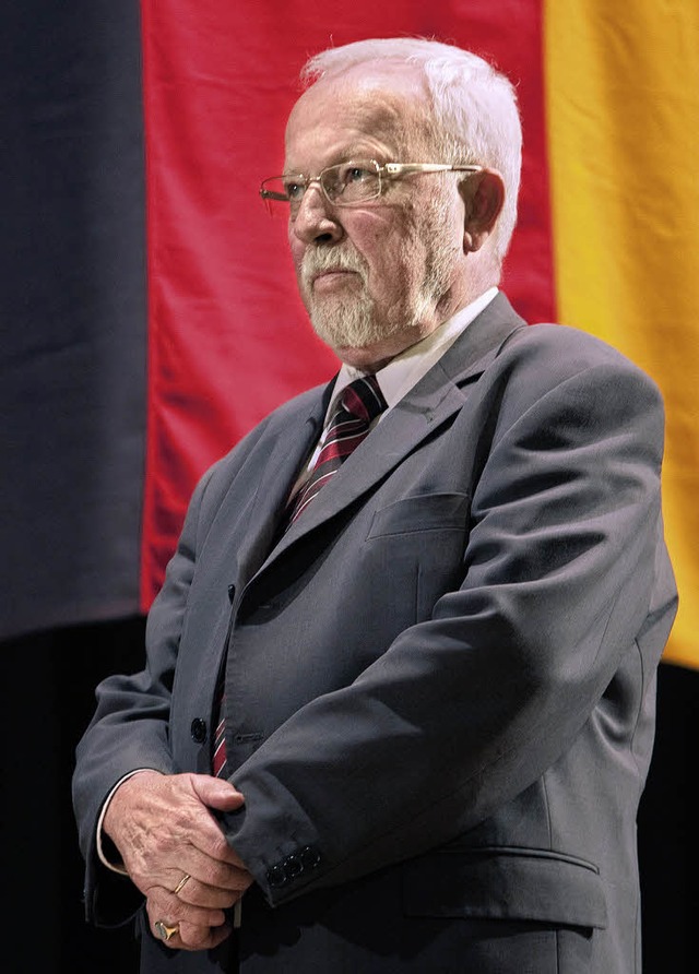 Lothar de Maizire in der Stadthalle Waldkirch  | Foto: Hagen Schnherr