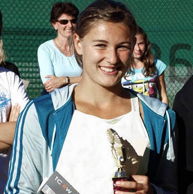 Rebecca Schneider bei ihrem jngsten Turniersieg.   | Foto: Privat