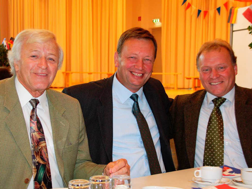 von links:  Alt-Gemeinderat Willi Schweizer, Freddy Bohr (Brgermeister des  Teilorts Gimbrett) und Gemeinderat Johannes Wiesler.