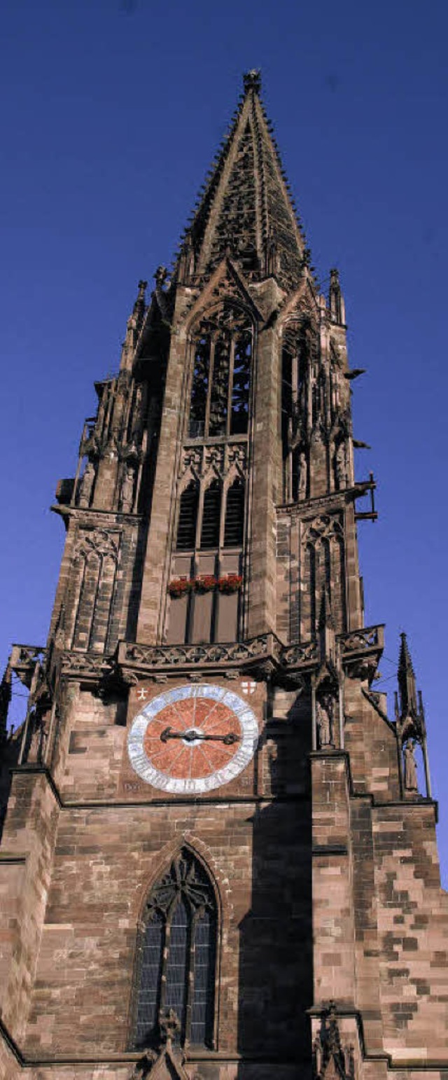 berragend:  Der Turm, mit dem Oktogon berm Uhrengeschoss   | Foto: mnsterbauhtte