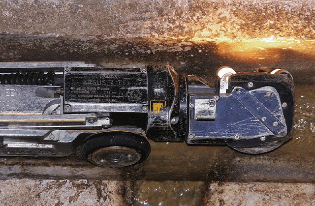 Die Roboterkamera bei der Arbeit im Kanalnetz bei St. Ulrich.   | Foto: Hans Jrgen Kugler