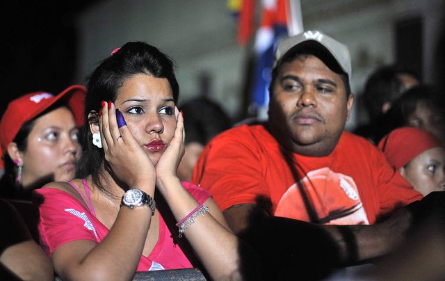 Enttuschte Anhnger von Prsident Hugo Chvez   | Foto: AFP