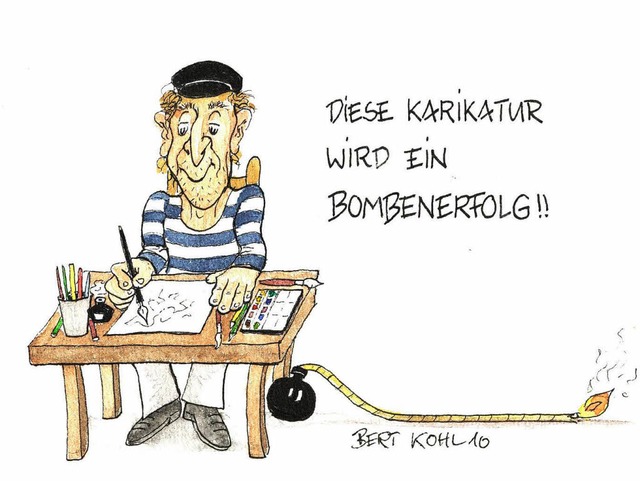 Bert Kohl im Interview ber mgliche Nebenwirkungen von Karikaturen  | Foto: Bert Kohl