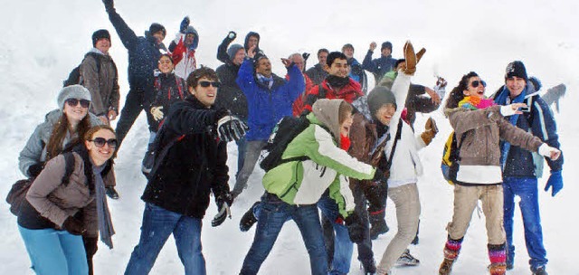 Spa im Schnee: Schler des Technische...r hohen Titlis in der Zentralschweiz.   | Foto: Hans-Jrgen Trul