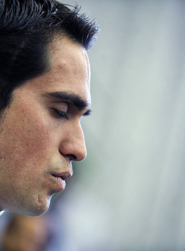 Alberto Contador fhrt die Clenbuterol...m verunreinigter Lebensmittel zurck.   | Foto: AFP