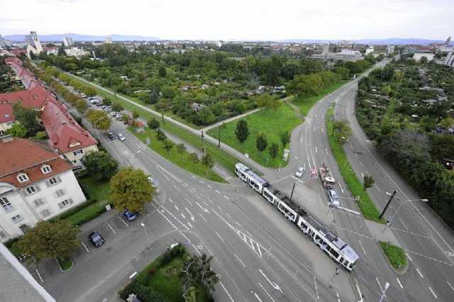 Das Baugebiet &#8222;Gutleutmatten&#82...sich noch Kleingrten auf dem Gelnde.  | Foto: ingo schneider