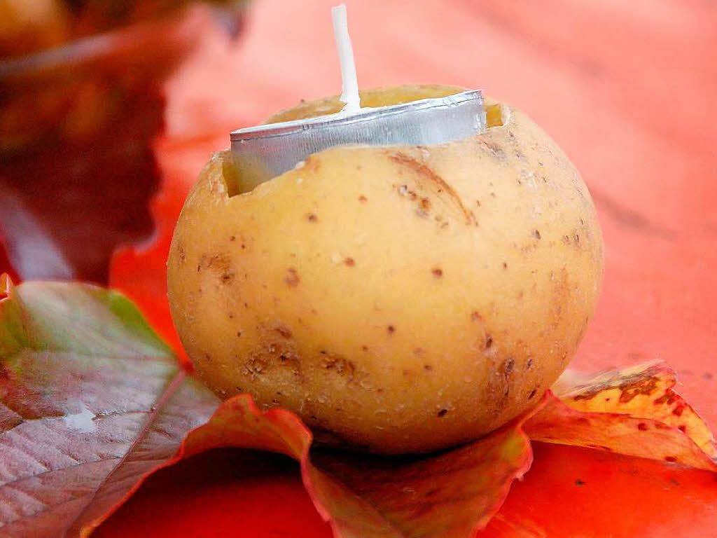 Blickfang Tischdekoration: Das Teelicht i der Kartoffel