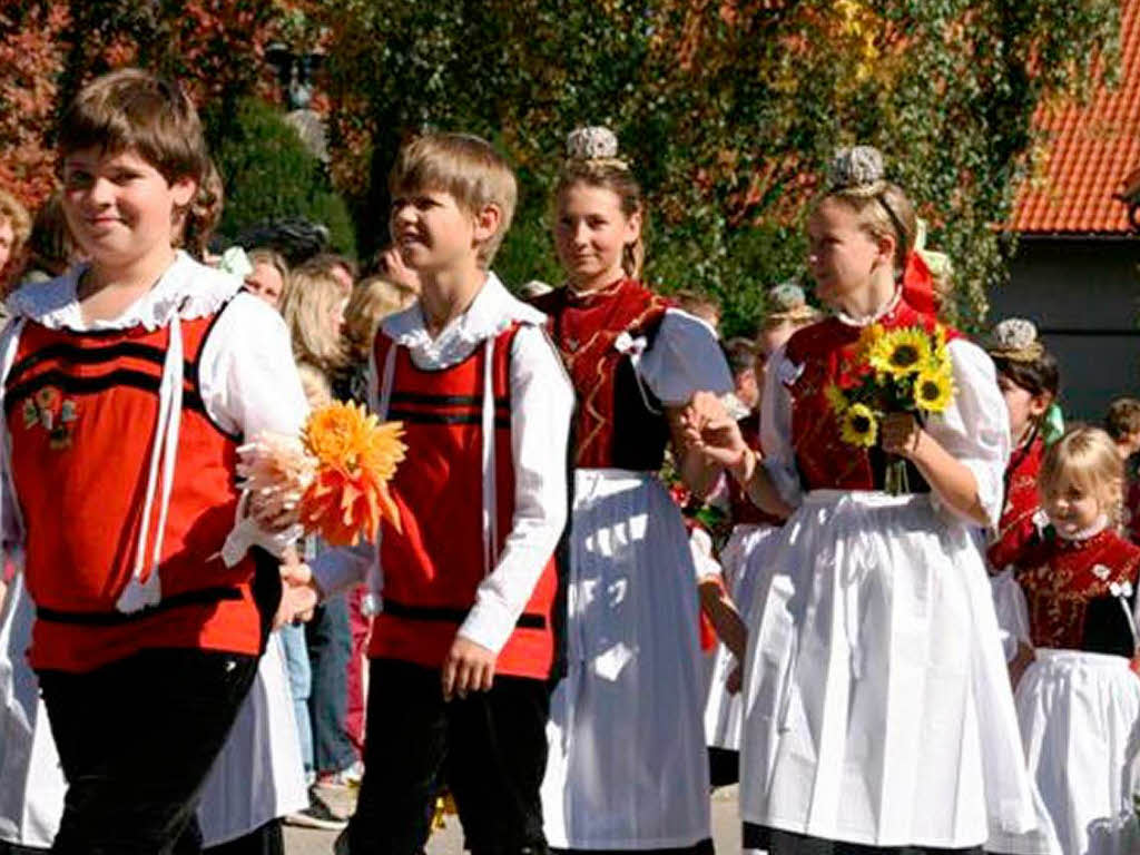 Der Erntedankumzug in Niederwihl war eine runde Sache.