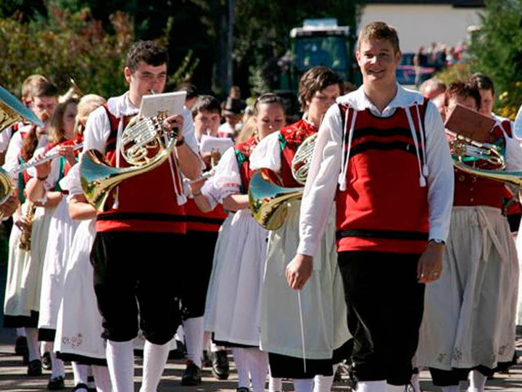 Der Erntedankumzug in Niederwihl war eine runde Sache.