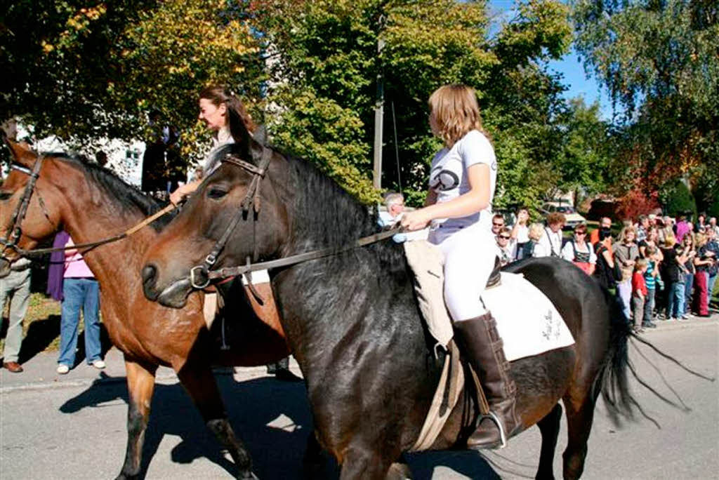 Der Erntedankumzug in Niederwihl war eine runde Sache.