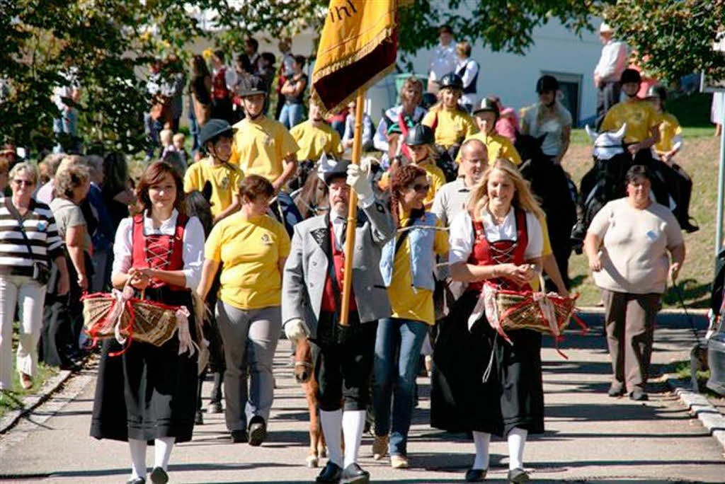 Der Erntedankumzug in Niederwihl war eine runde Sache.