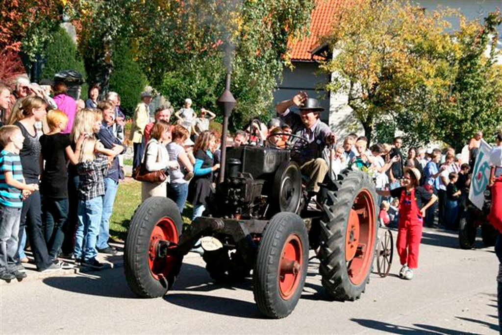 Der Erntedankumzug in Niederwihl war eine runde Sache.