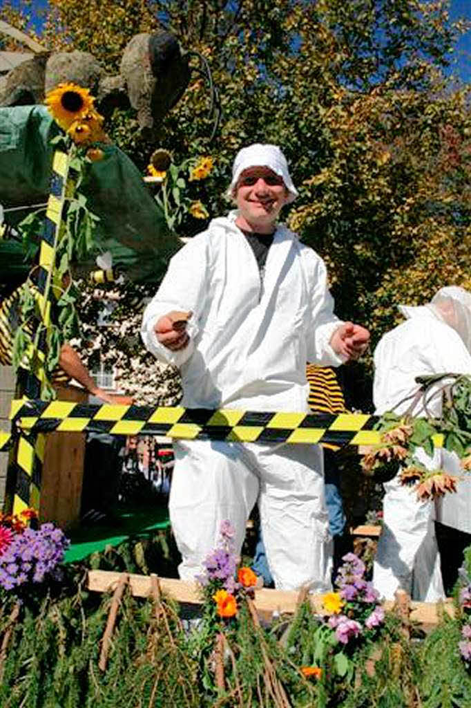 Der Erntedankumzug in Niederwihl war eine runde Sache.