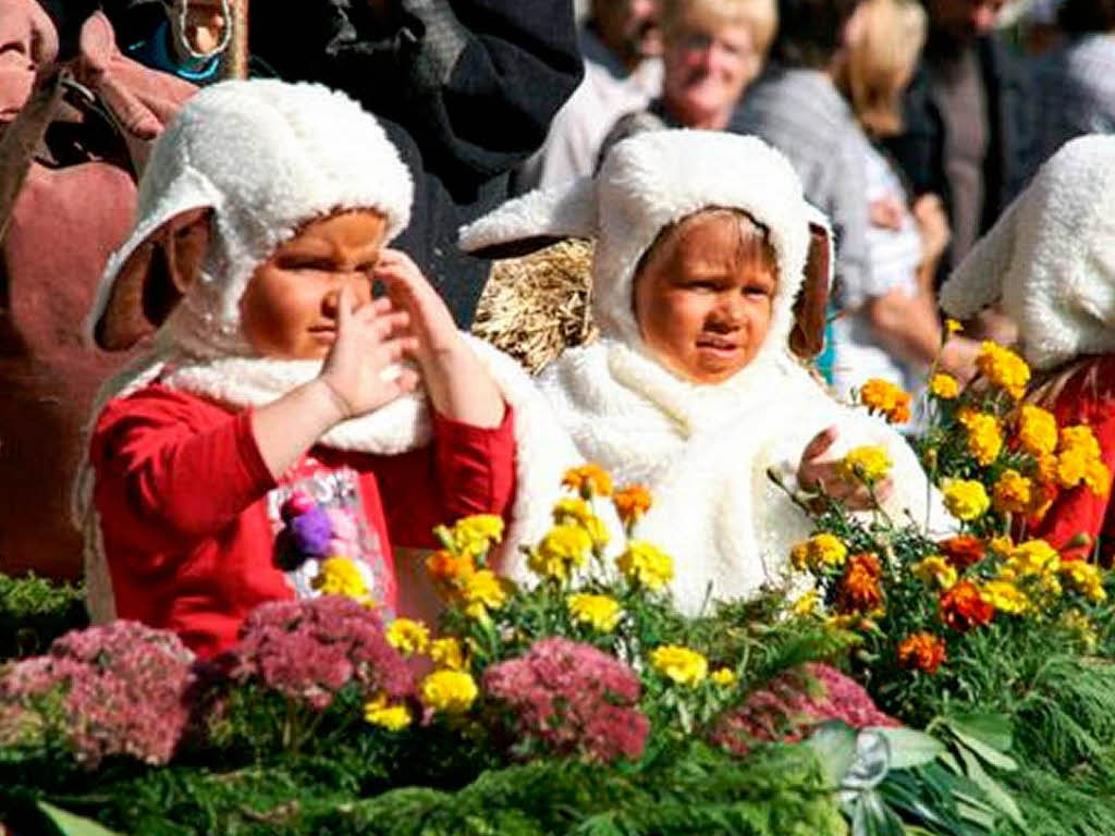 Der Erntedankumzug in Niederwihl war eine runde Sache.