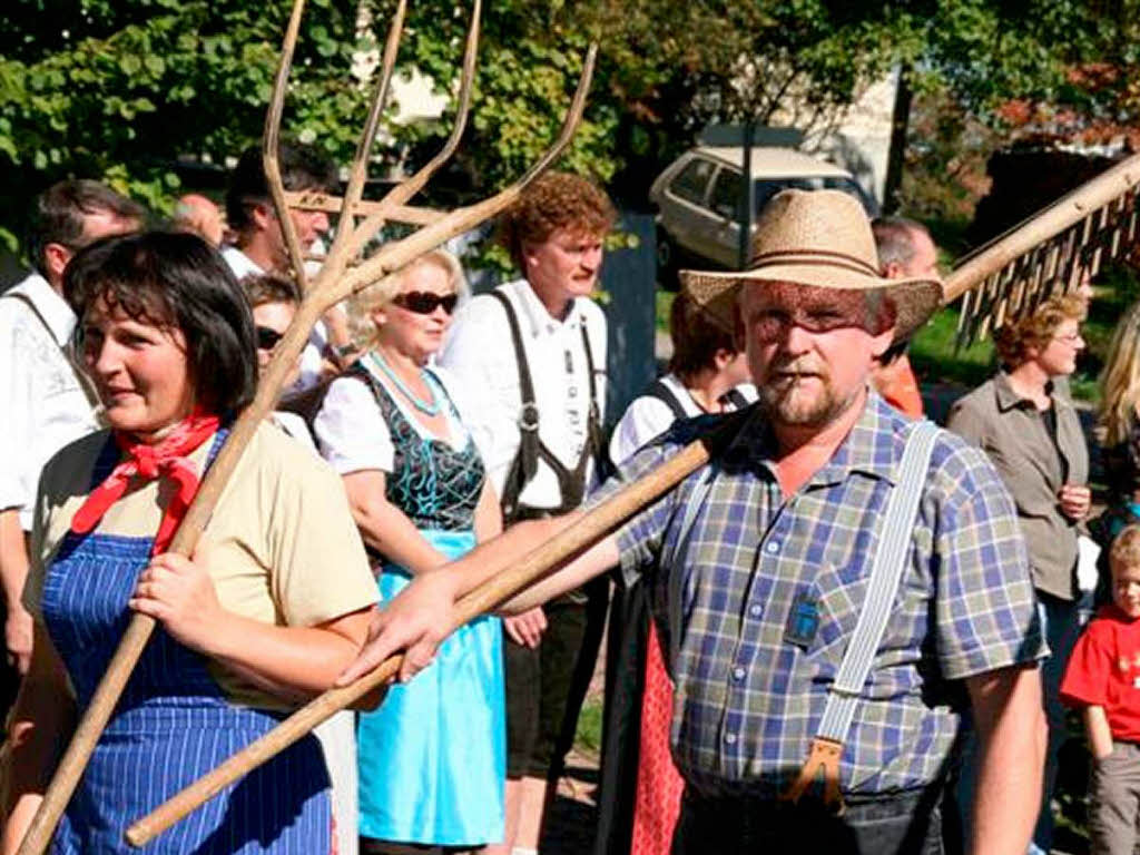 Der Erntedankumzug in Niederwihl war eine runde Sache.