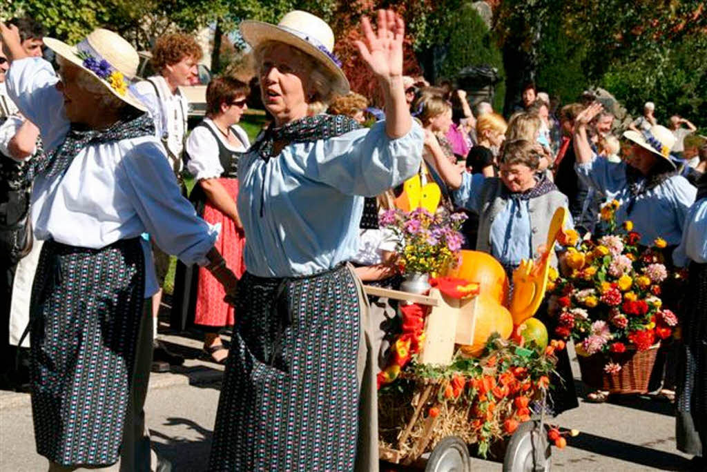 Der Erntedankumzug in Niederwihl war eine runde Sache.