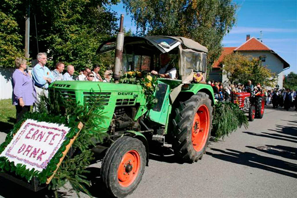 Der Erntedankumzug in Niederwihl war eine runde Sache.