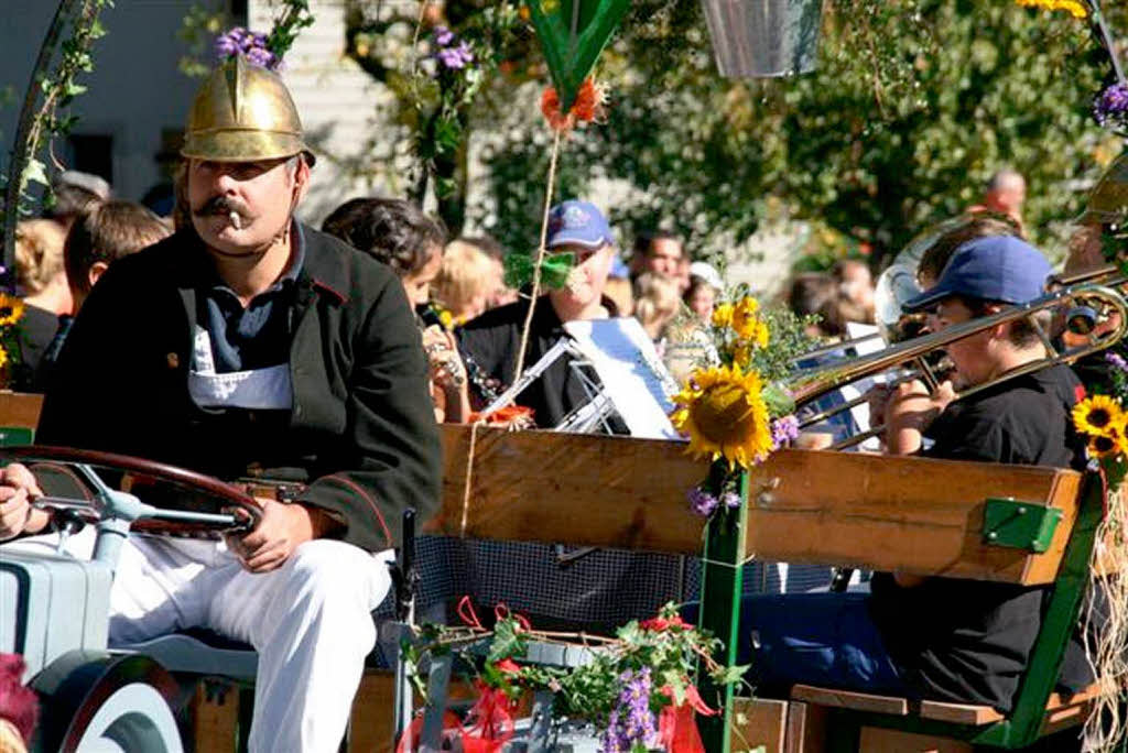 Der Erntedankumzug in Niederwihl war eine runde Sache.