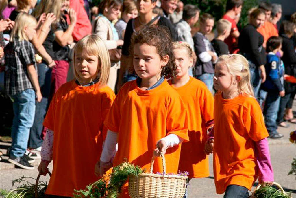 Der Erntedankumzug in Niederwihl war eine runde Sache.