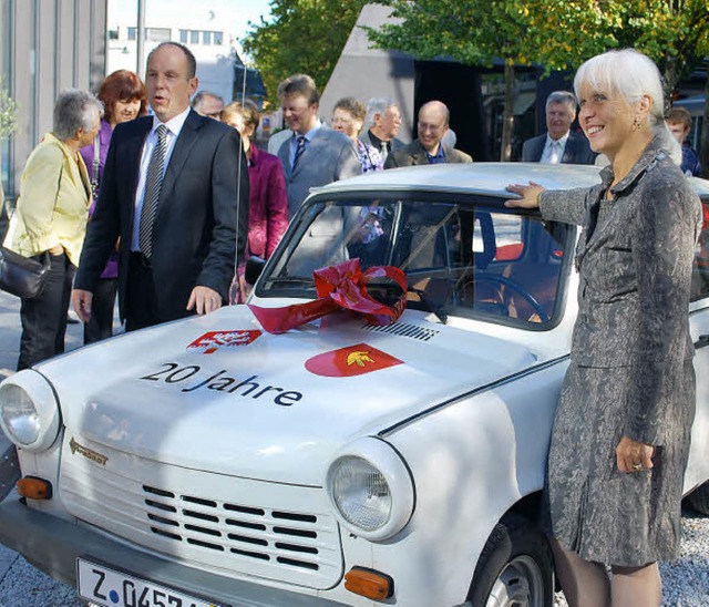 Brgermeister Lothar Ungerer aus Meera...erbrgermeisterin Gudrun Heute-Bluhm.   | Foto: Thomas Loisl Mink