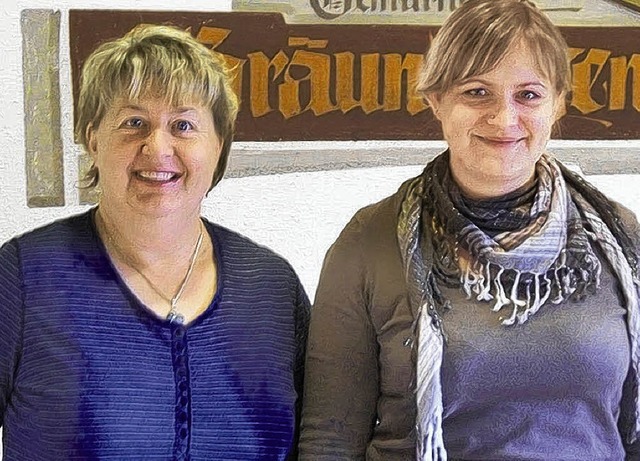 Dorfhelferin Petra Zimmermann (links) ...nie Engesser vom Brunlinger Rathaus.   | Foto: Molitor