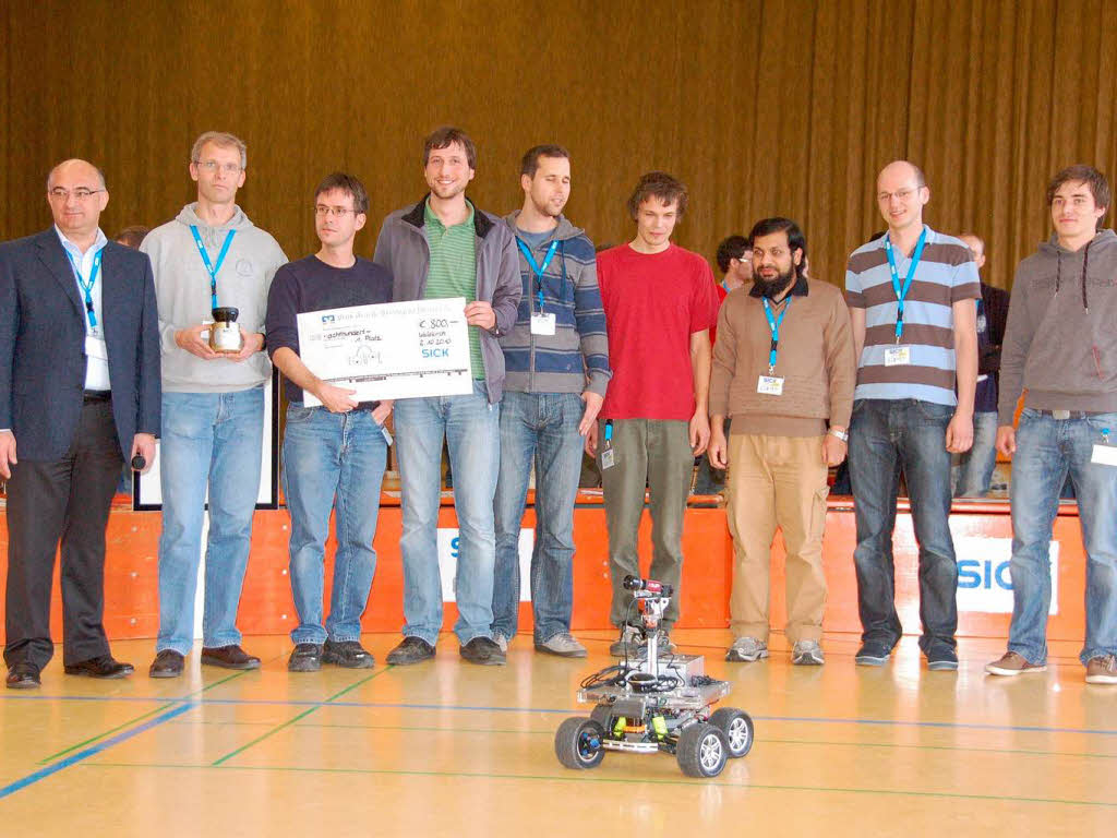 Die Sieger des 3. Sick-Robot-Day kamen aus Tbingen  (Eberhard-Karls-Uni) und gingen mit "Attempto" an den Start.