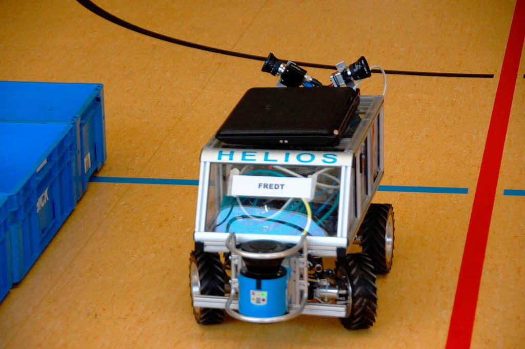 Der 3. Sick-Robot-Day in Waldkirch:  Das Fahrzeug "Fredt" von der TU Braunschweig