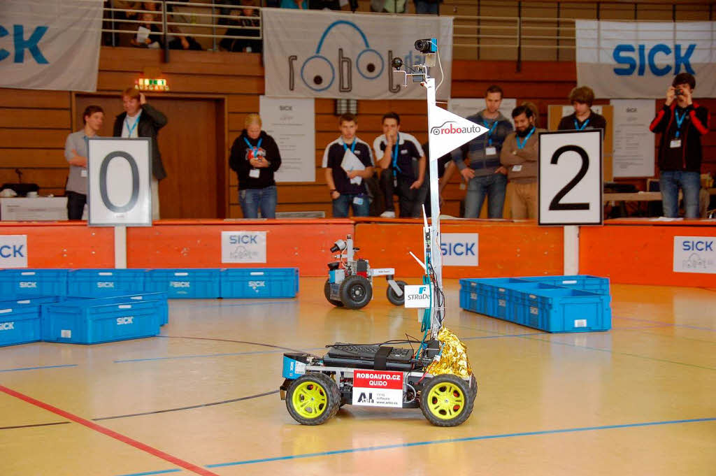 Der 3. Sick-Robot-Day in Waldkirch: Das Fahrzeug "Roboauto" von der TU Brnn/Tschechien.