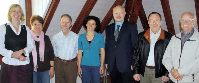 Zu Besuch in Wittnau:  Kerstin Andreae...neider vom Frderverein (von links) .   | Foto: Hans Jrgen Kugler