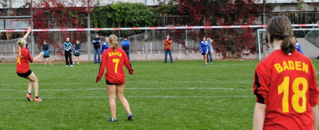 Baden gegen Bayern bei den U14 Mdchen...ne von vielen spannenden Begegnungen.   | Foto: Sedlak