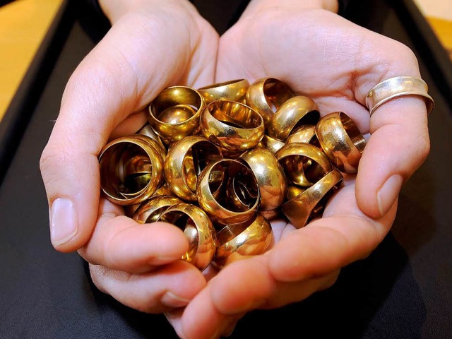 Die angeblichen Goldringe fr den &#8222;Ringtric  | Foto: Ingo Schneider
