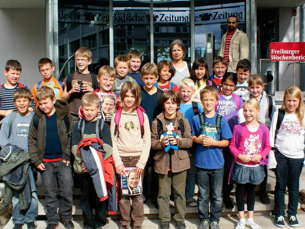 Die Klasse 4w der Adolf-Gnshirt-Schule aus Eichstetten mit ihrer Lehrerin Frau  Willimski-Stieber.