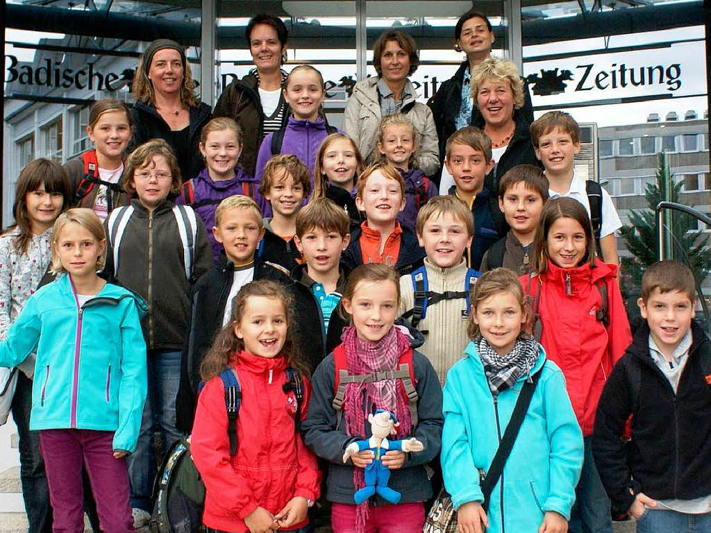 Die Klasse 4a der Abt-Columban-Schule aus Mnstertal mit ihrer Lehrerin Frau  Schraml.