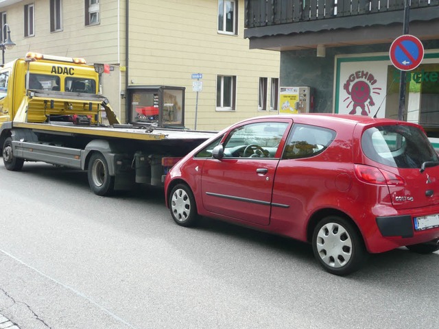 Ein kurioser Unfall hat sich in Neustadt ereignet.  | Foto: Peter Stellmach