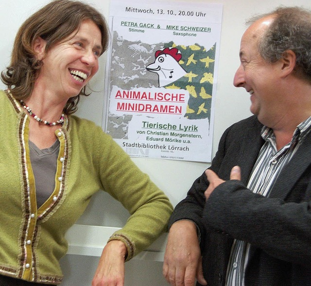 Petra Gack und Florian Nantscheff freu...h ber die gewachsene Zusammenarbeit.   | Foto: Barbara Ruda
