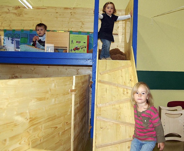 Im Kindergarten Sankt Maria in Schnau...rippe fr Kinder unter drei Jahren.     | Foto: Ulrike Jger