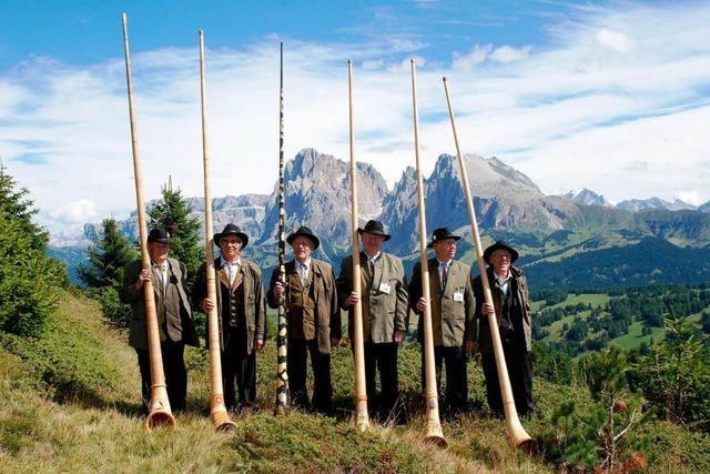 Lilientaler Alphornblser musizieren in Sdtirol und Rom