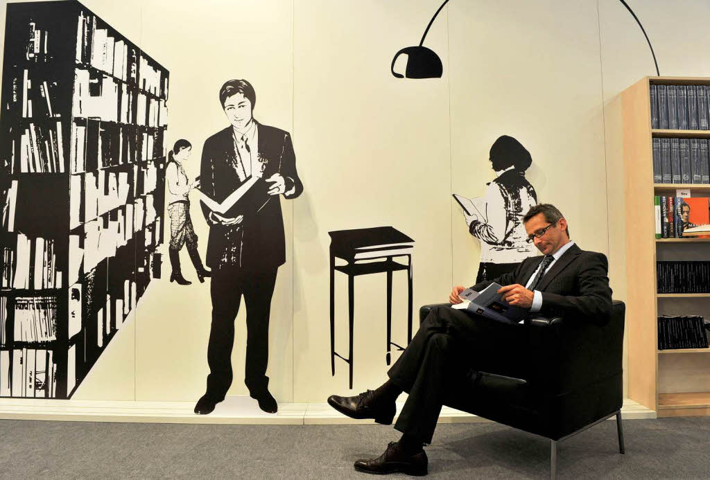 Leseecke auf der Messe