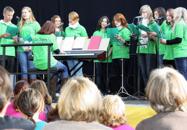 Beim Open-Air-Konzert der Chorgemeinsc... sangen unter anderem die Rim-Singers.  | Foto: christine aniol