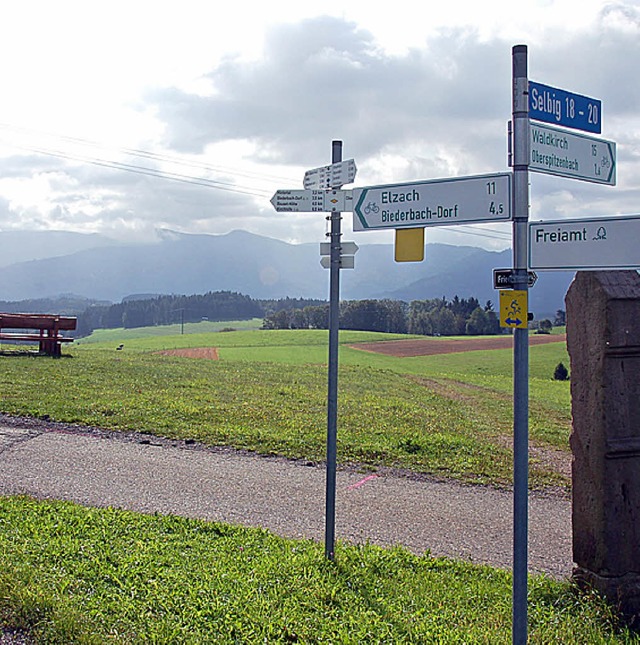 Groe Auswahl: Viele Wege gibt es in Biederbach.   | Foto: Bernd Fackler