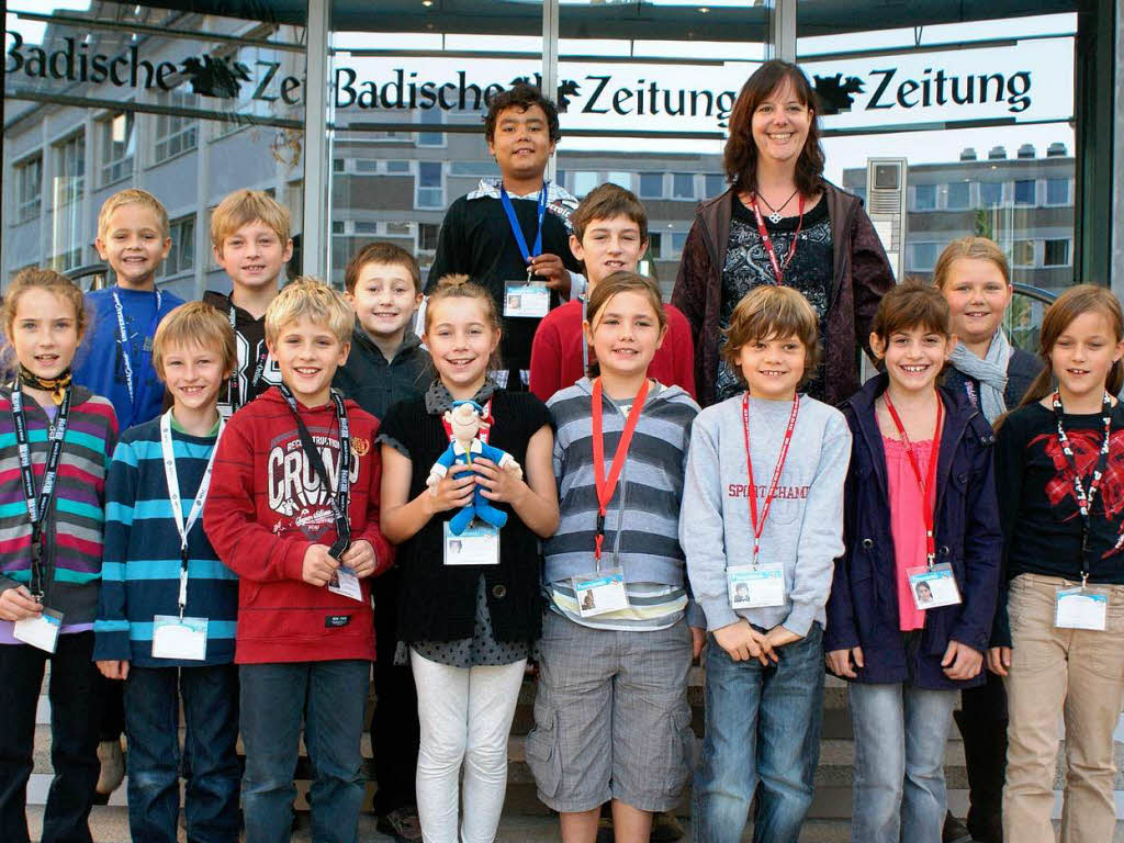 Die Klasse 4 der Alemannenschule aus Schallstadt-Mengen mit ihrer Lehrerin Frau Kipf.