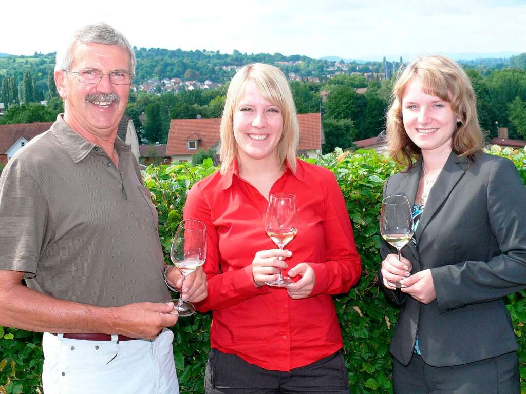 2008: Antrittsbesuch beim Lahrer  Weingutchef Hans Whrle mit  Prinzessin Eva Mller